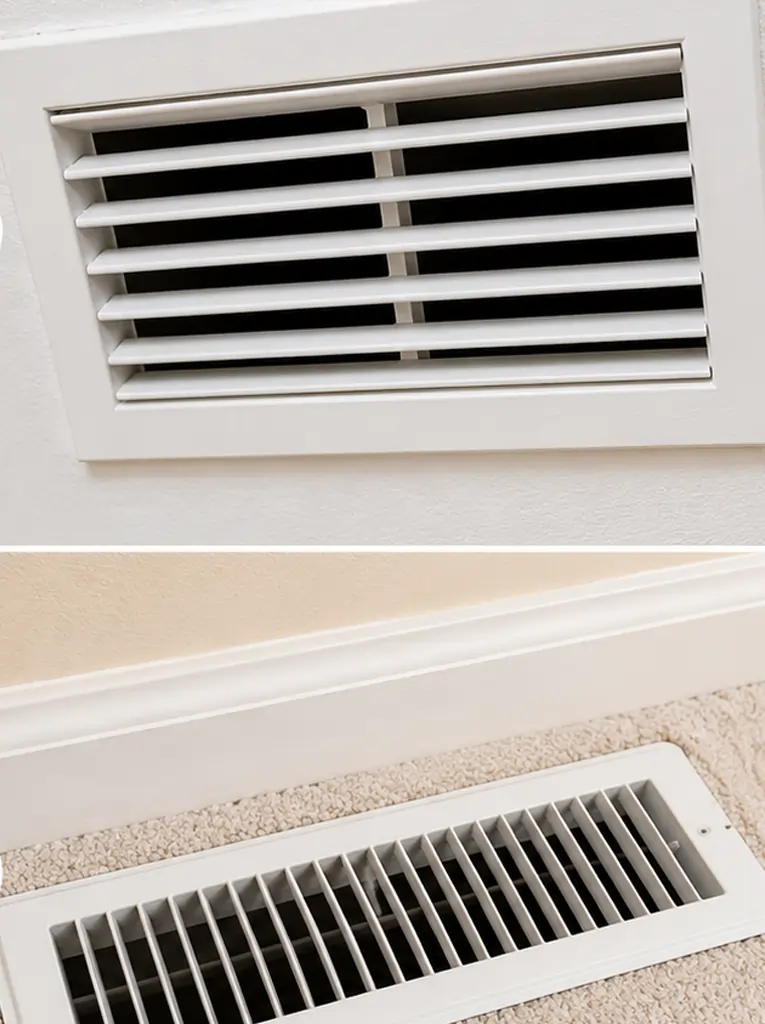 Clean air duct after cleaning